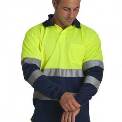 Polo bicolor manga larga ref