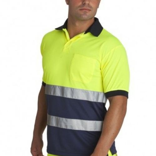 Polo bicolor manga corta ref